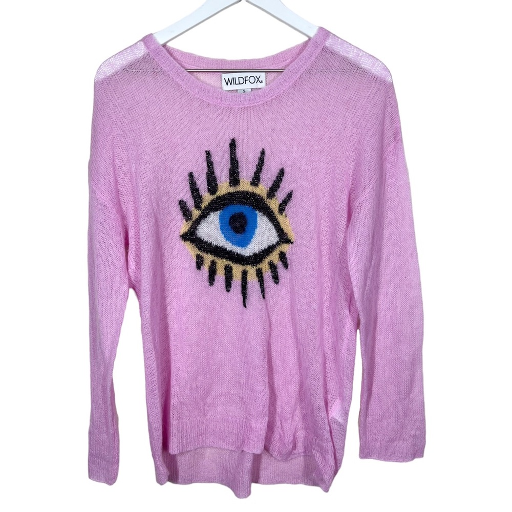 Wildfox Pink Eye Graphic Sweater